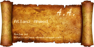 Atlasz Ahmed névjegykártya